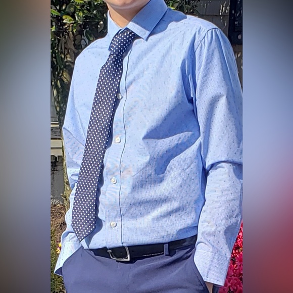 Tommy Hilfiger Long-Sleeve Button-Up Shirt, Big Boys Size 14 - Picture 1 of 5